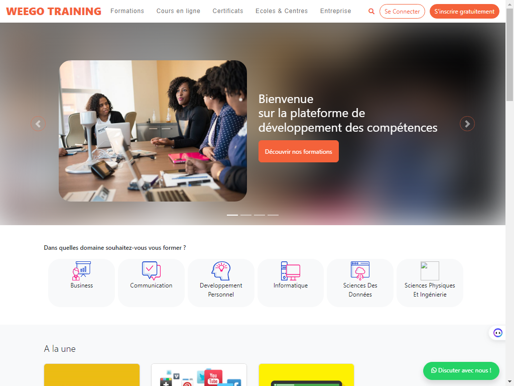Weegop Training – Plateforme de formation
